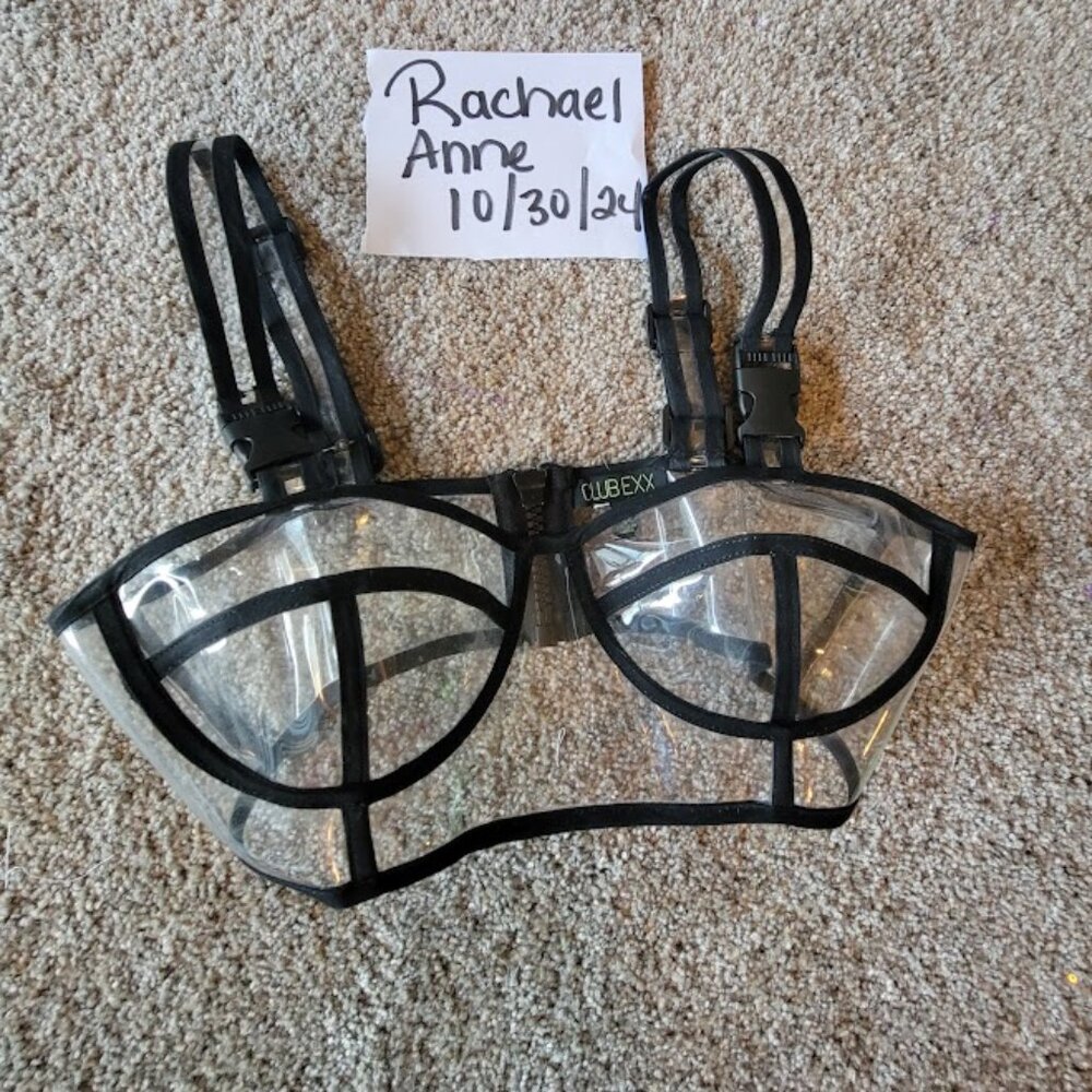 *SOLD* Club Exx/Dolls Kill Clear Dream Crusher PVC Bra Top - EUC